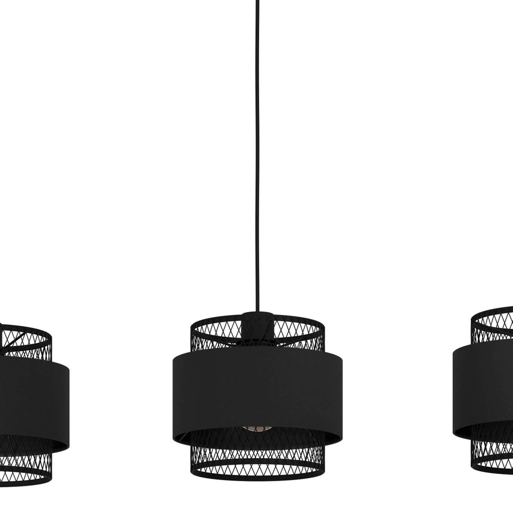 Schwarze Pendellampe Bazely 3L - Ø 23 cm Eglo 9002759436698
