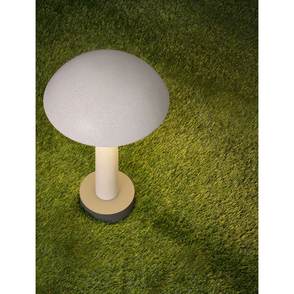 Runde Gartenleuchte Tura weiß 35cm Lyora 5212017471536