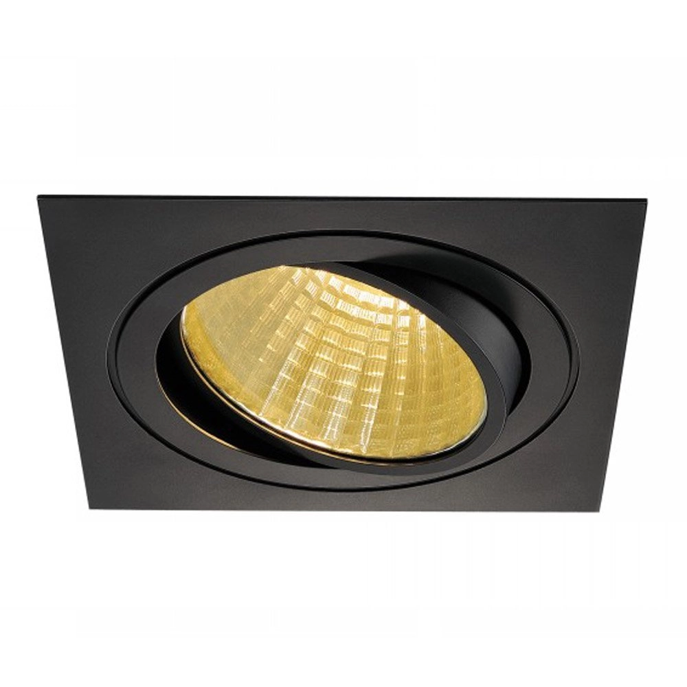 LED Einbaustrahler New Tria DL Set Square 18cm 2700K - schwarz SLV 4024163151795