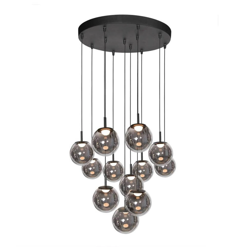 Vide Pendelleuchte Bollique Schwarz 12-flammig Steinhauer 8712746177930