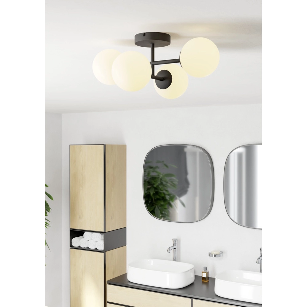 Deckenlampe Castrovido 4-flammig schwarz Eglo 9008606360710