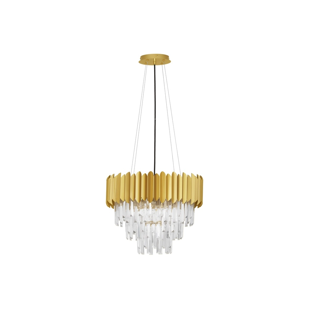Pendelleuchte Magnolia Gold und Kristall Ø 50cm Lyora 5212017434968