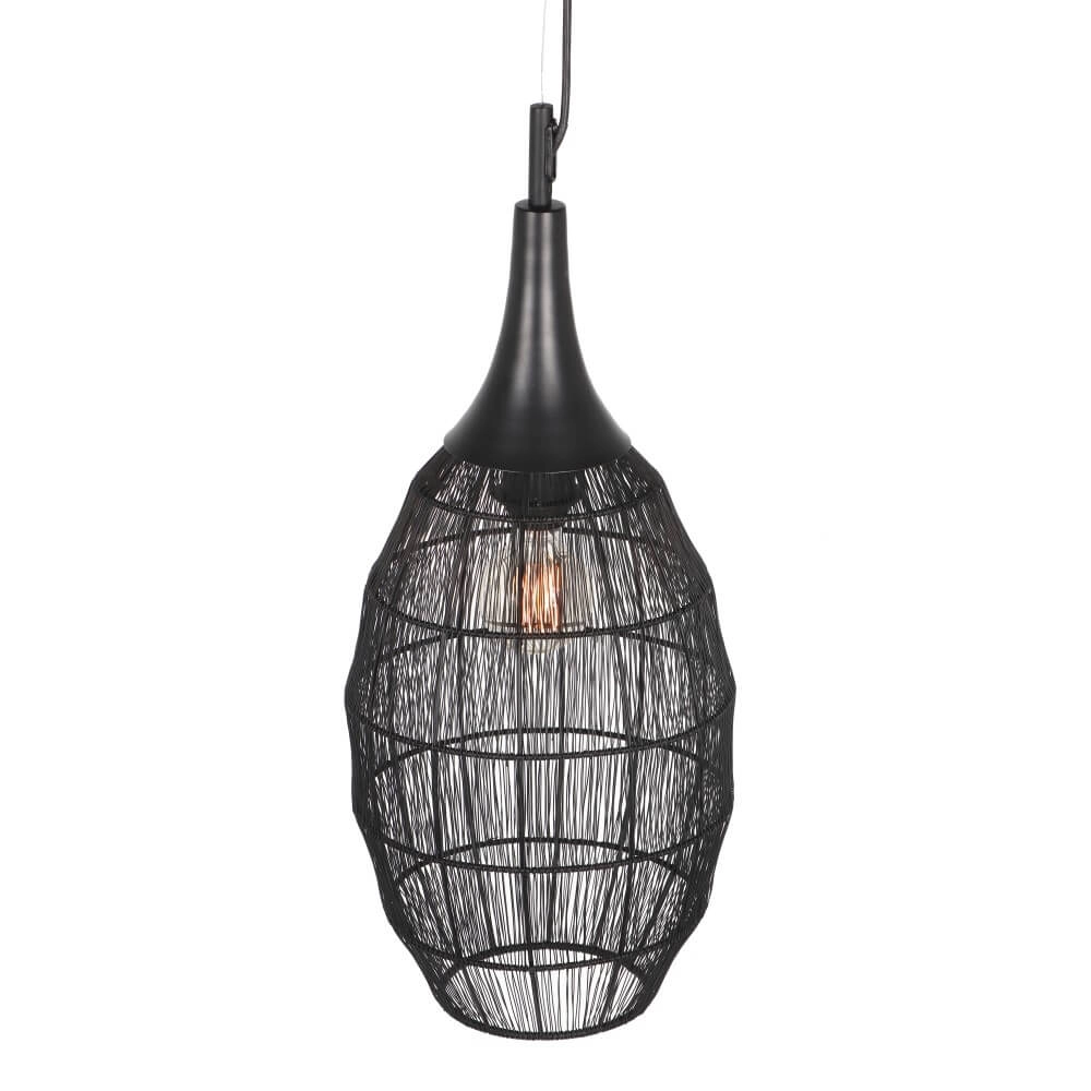 Ovale Hängelampe Soraya Ø 26cm - schwarz Trio 4017807617436