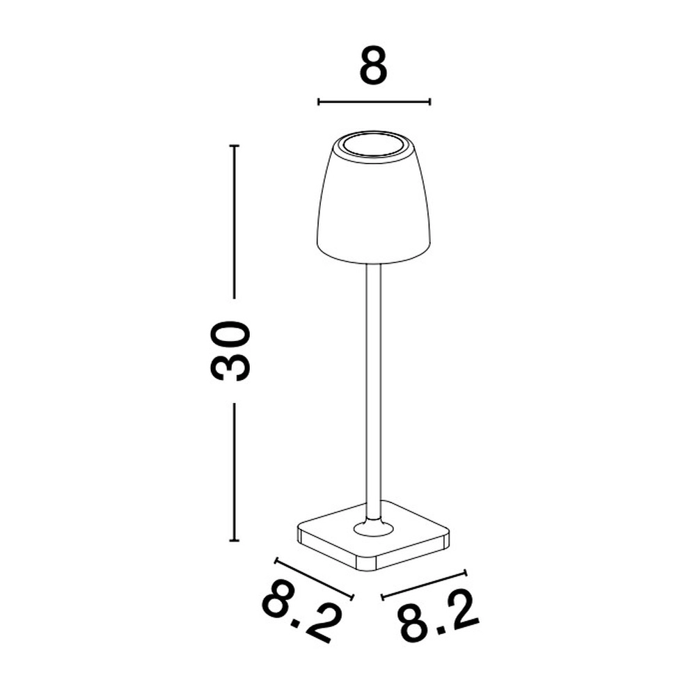 Tischlampe Colt anthrazit wiederaufladbar Lyora 5212017444844
