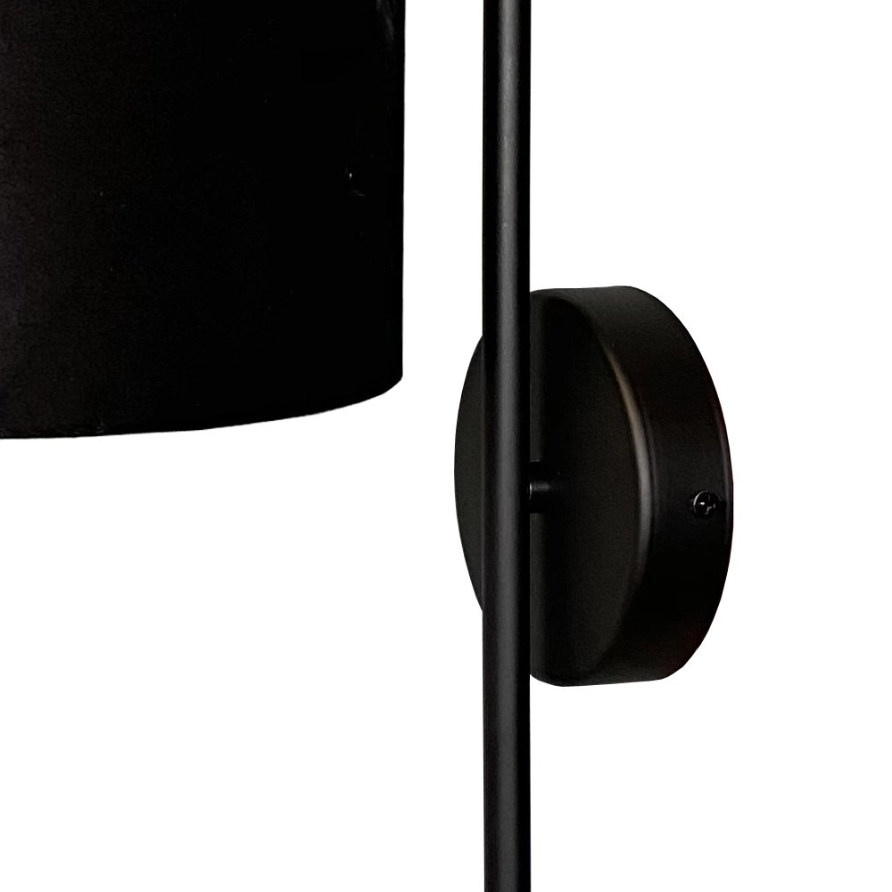 Schwarze Wandlampe Venus mit schwarzem Lampenschirm Masterlight 8718121251172