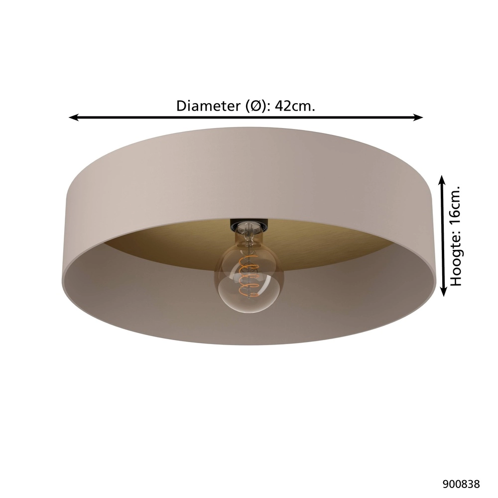 Skandinavische Deckenlampe Duaia Ø 42 cm – Sand Eglo 9008606269136