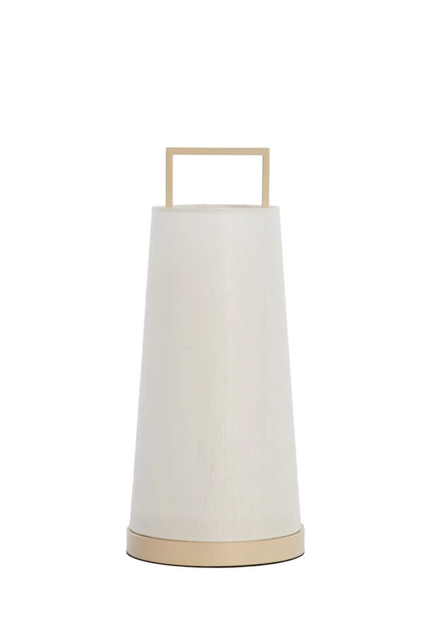 Japandi Tischleuchte Fyon Ø 20cm creme mit weiß Light & Living 8717807730666
