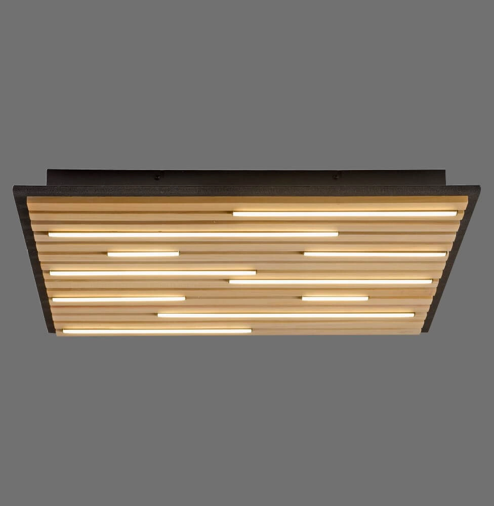 Quadratische Deckenleuchte Q-Akustik Holz Paul Neuhaus 4012248385388