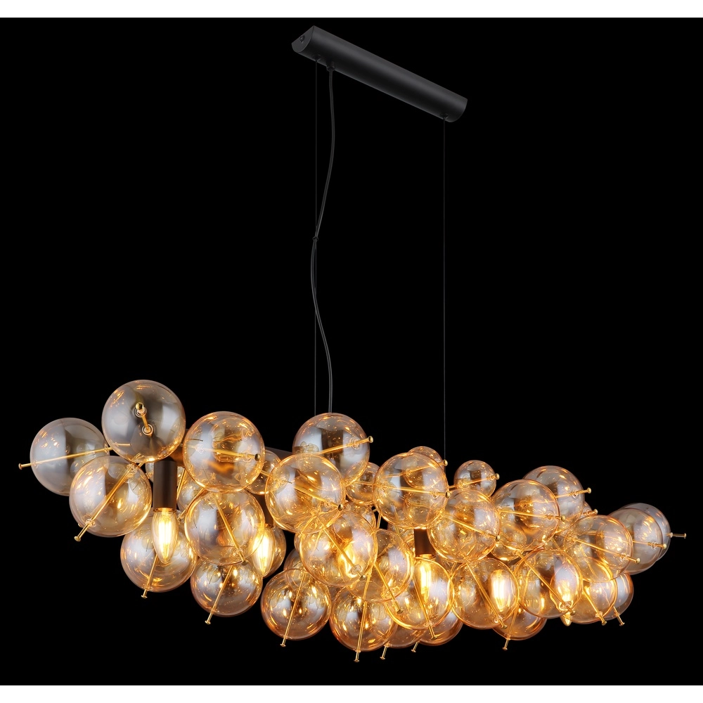 Einzigartige Pendellampe Udo Bernsteinglas 100 cm Globo 9007371474271