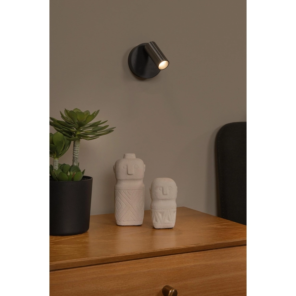 Wiederaufladbare Wandlampe Toni magnetisch metallisch-grau Lucide 5411212290533