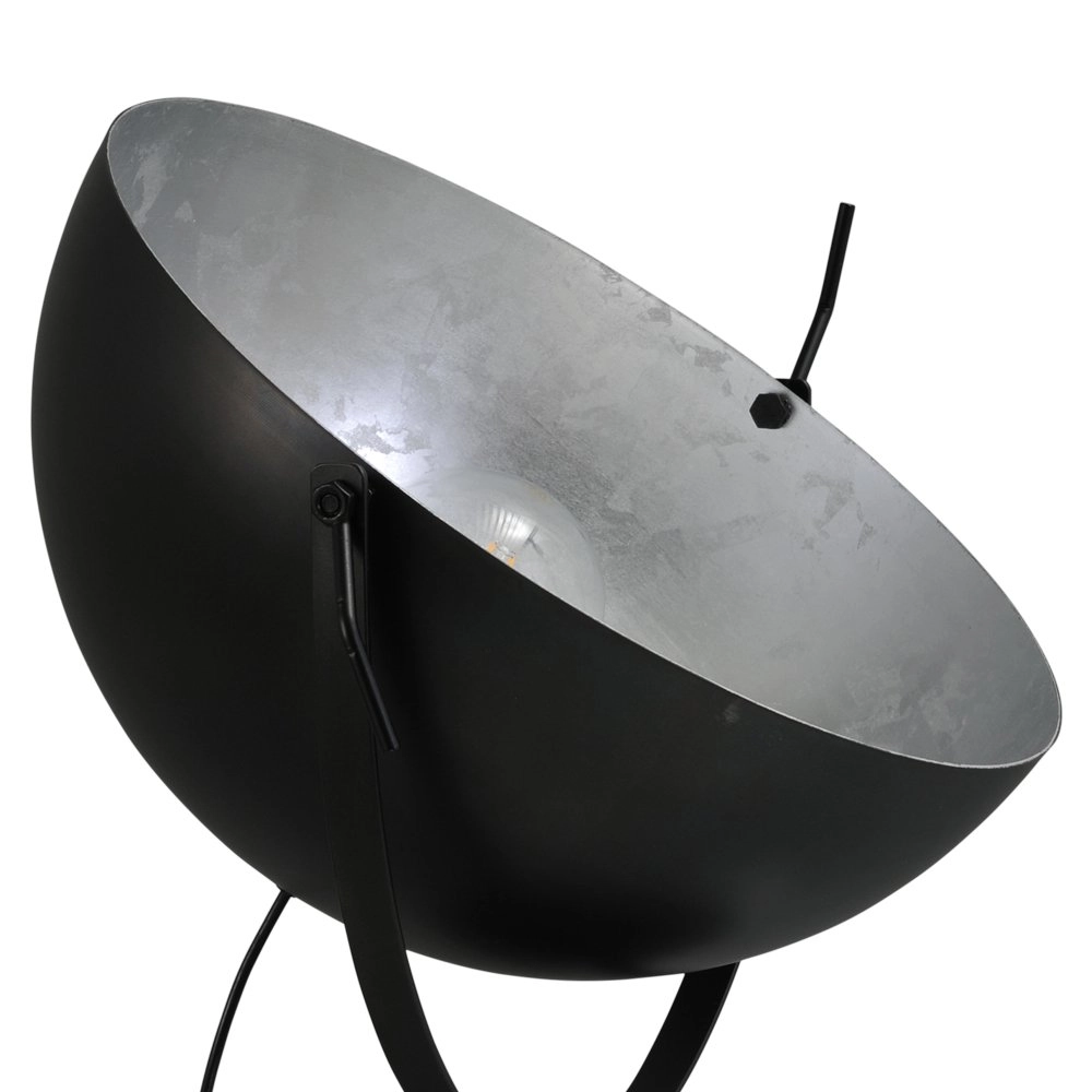 Tischlampe Industria Uplighter 50 cm schwarz mit silber Masterlight 8718121236940