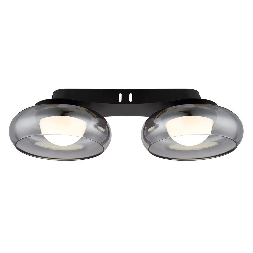 Design-Deckenlampe Carlene 2-Licht Schwarz Globo 9007371569175