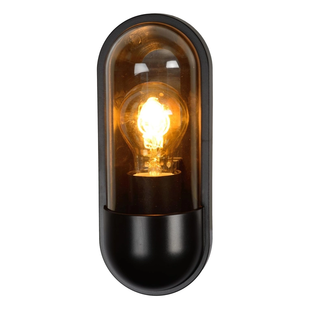 Wandlampe Capsule IP54 schwarz Lucide 5411212290458