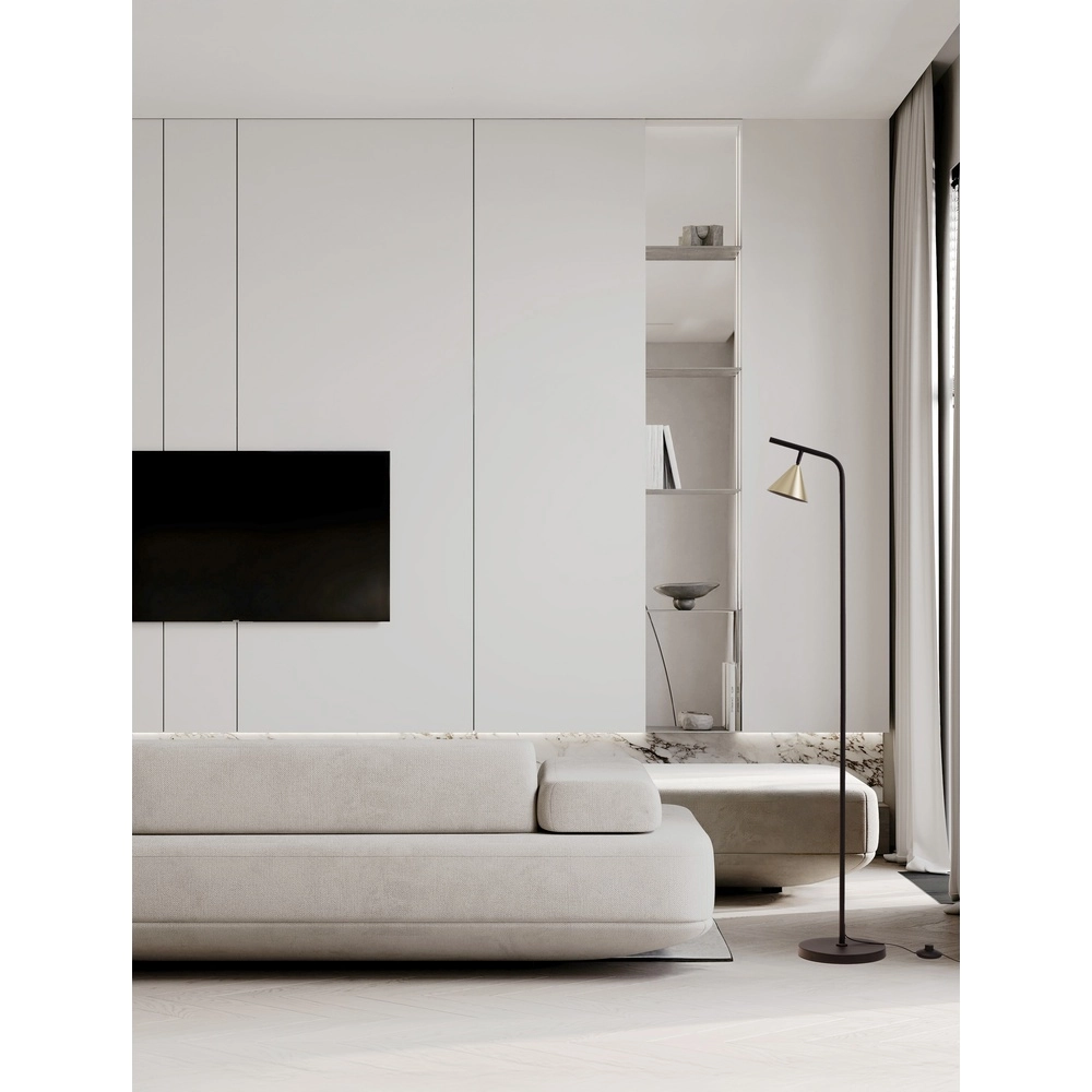 Stehlampe Conico schwarz mit gold Lyora 5212017475473