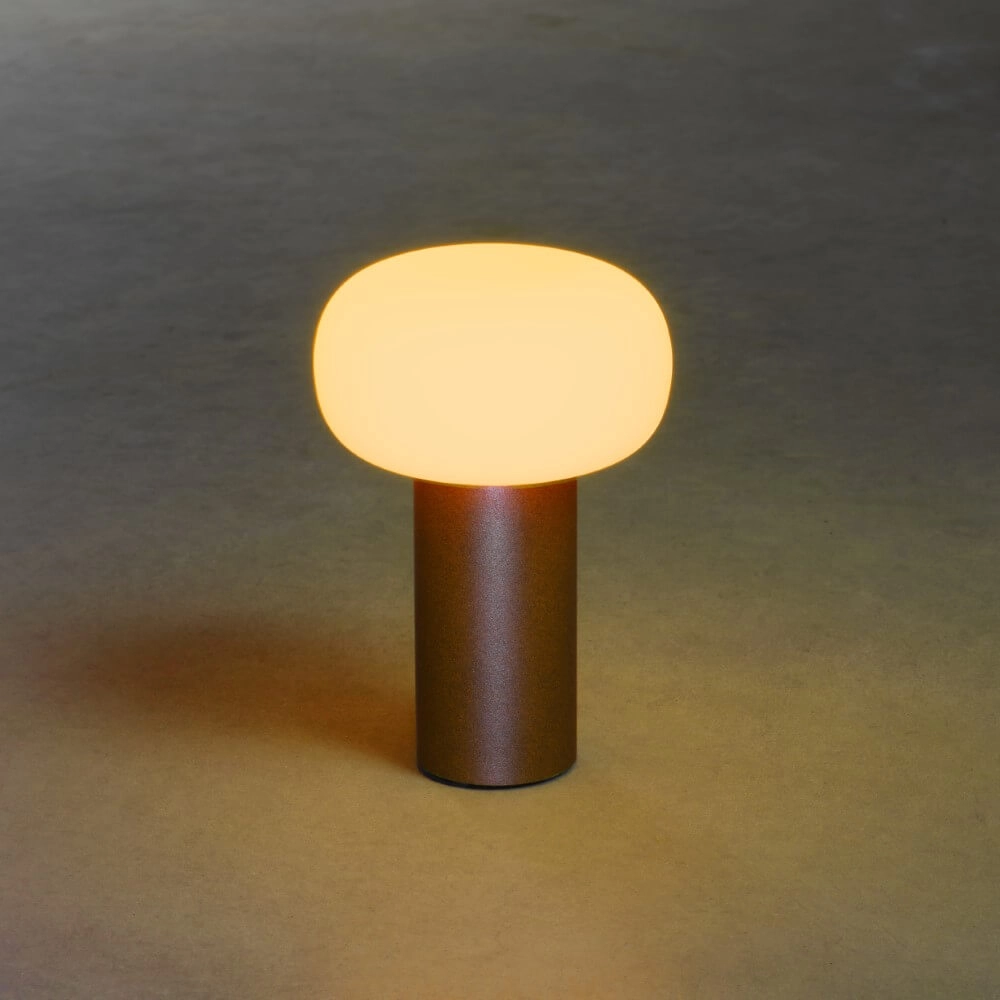 Wiederaufladbare Tischlampe Antibes rostbraun KonstSmide 7318308269726