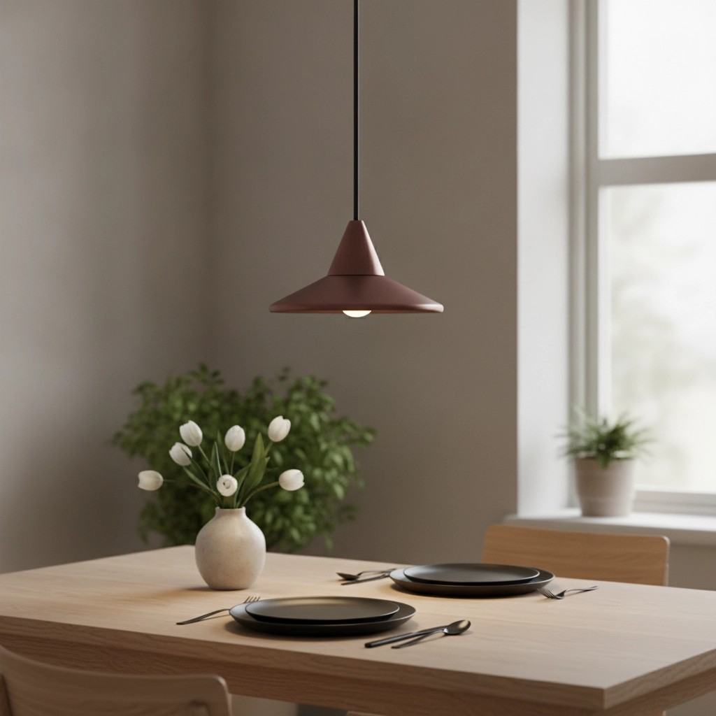 Pendelleuchte Dro Schlankes Design kaffeebraun