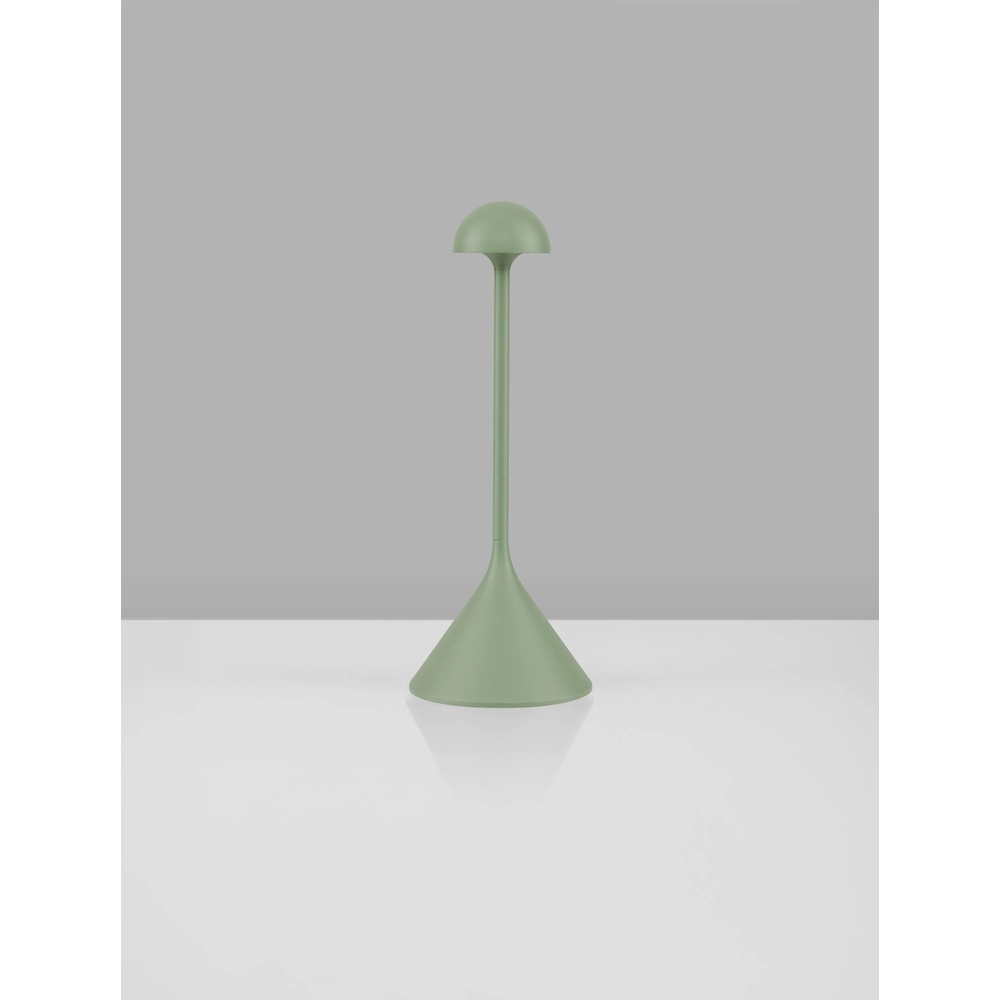 Tischlampe Dalt olivgrün wiederaufladbar mit USB Lyora 5212017477057