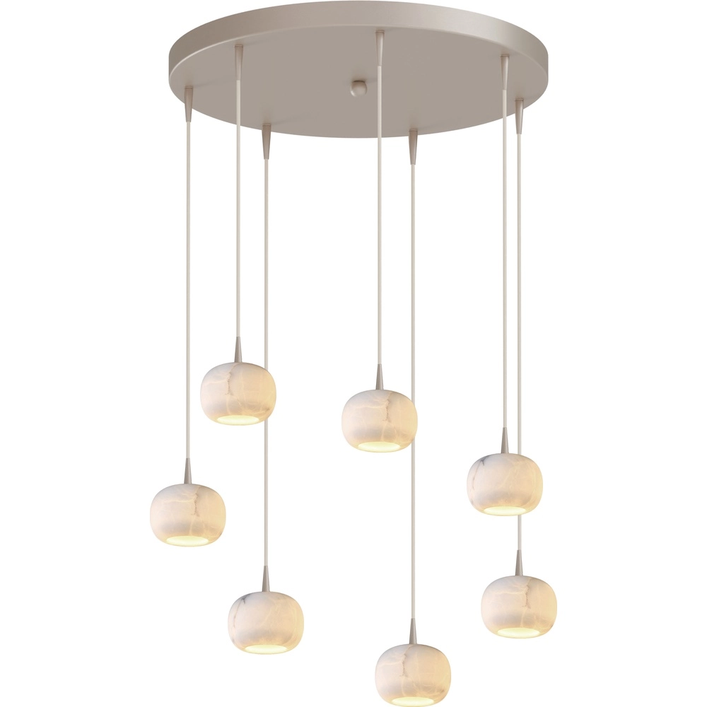 Design-Pendellampe Alta 7-Licht beige Terra