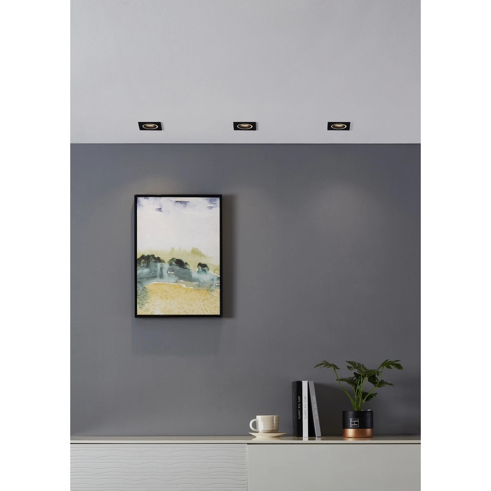 Zigbee-Vertiefungspunkt Carosso-Z Schwarz – Quadrat Eglo 9008606259793