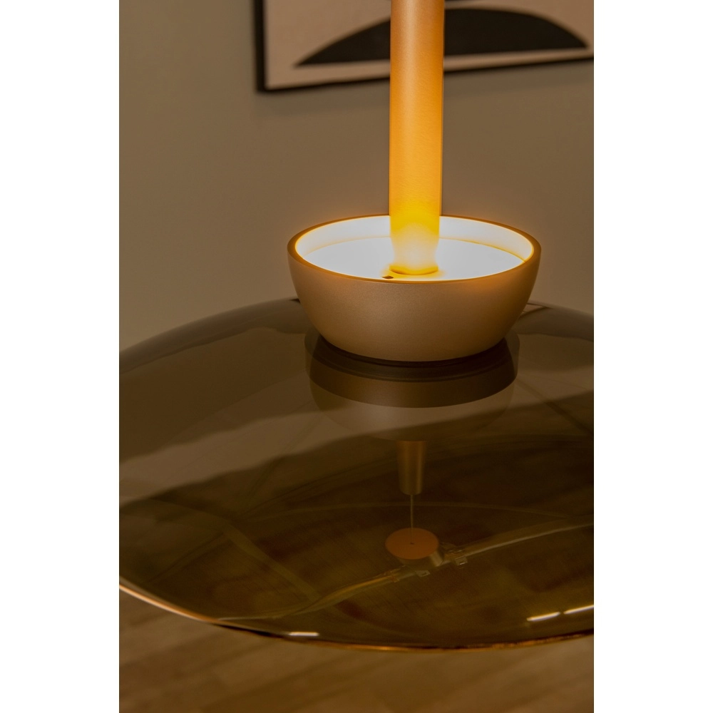 Glas-LED-Pendellampe Santiago Ø 32cm – Champagner Premium by Lucide 5411212221919