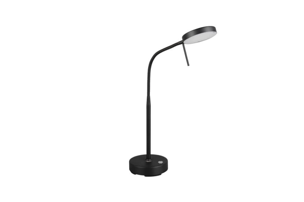 Schwarze Schreibtischlampe Moreno wiederaufladbar Trio 4017807617993