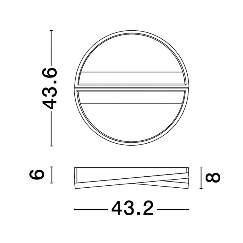 Design-Deckenleuchte Elize schwarz mit gold Ø 43,2cm Lyora 5212017433152