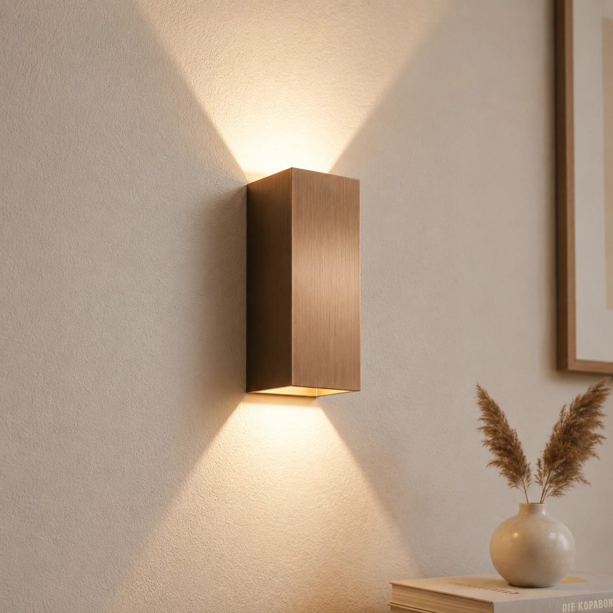 Schlanke Wandleuchte Dante XL Bronze