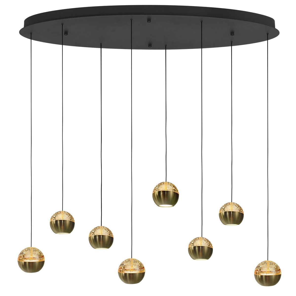 Ovale Pendellampe Belluno 8-Licht-LED – Messing Steinhauer 8712746183993