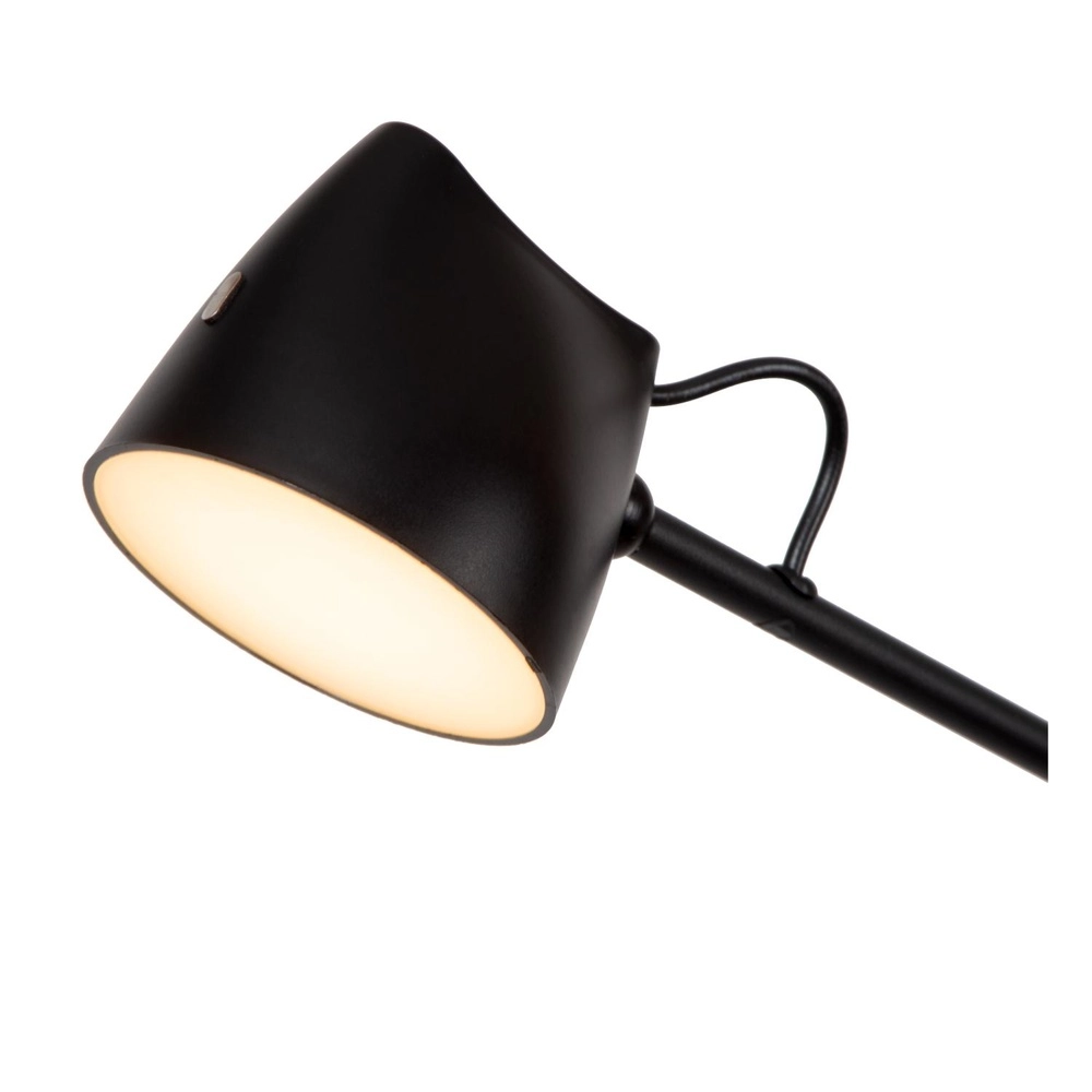 Schwarze Leselampe Milne Konstruktion Lucide 5411212441959