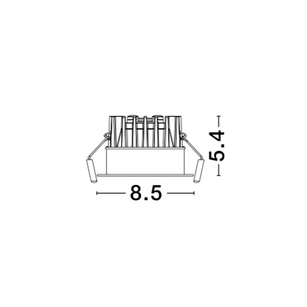 Schwarzer Einbaustrahler Blade Ø 8,5cm Lyora 5212017418593