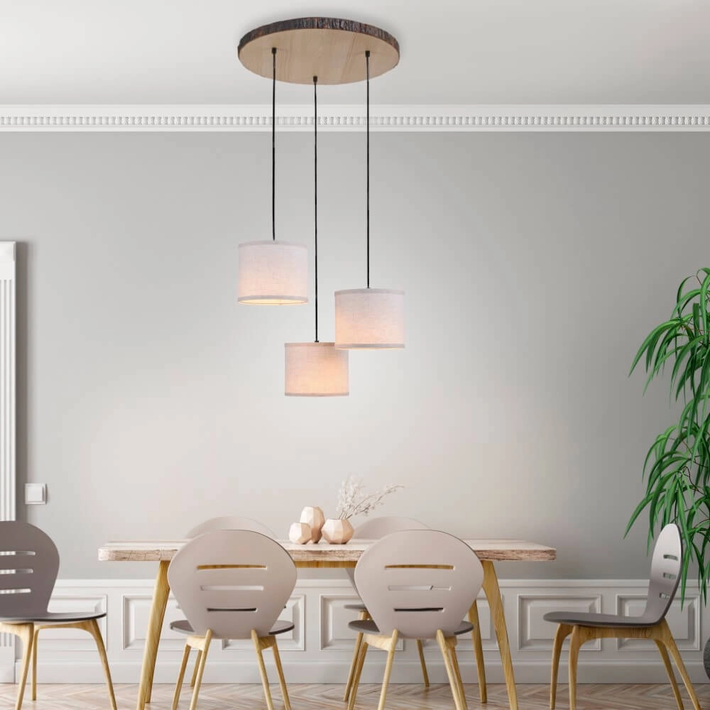 Ländliche Deckenleuchte Bark Holz Just Light 4043689975937