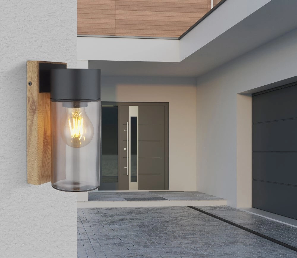 Wood look outdoor lamp Etsi Globo 9007371444526