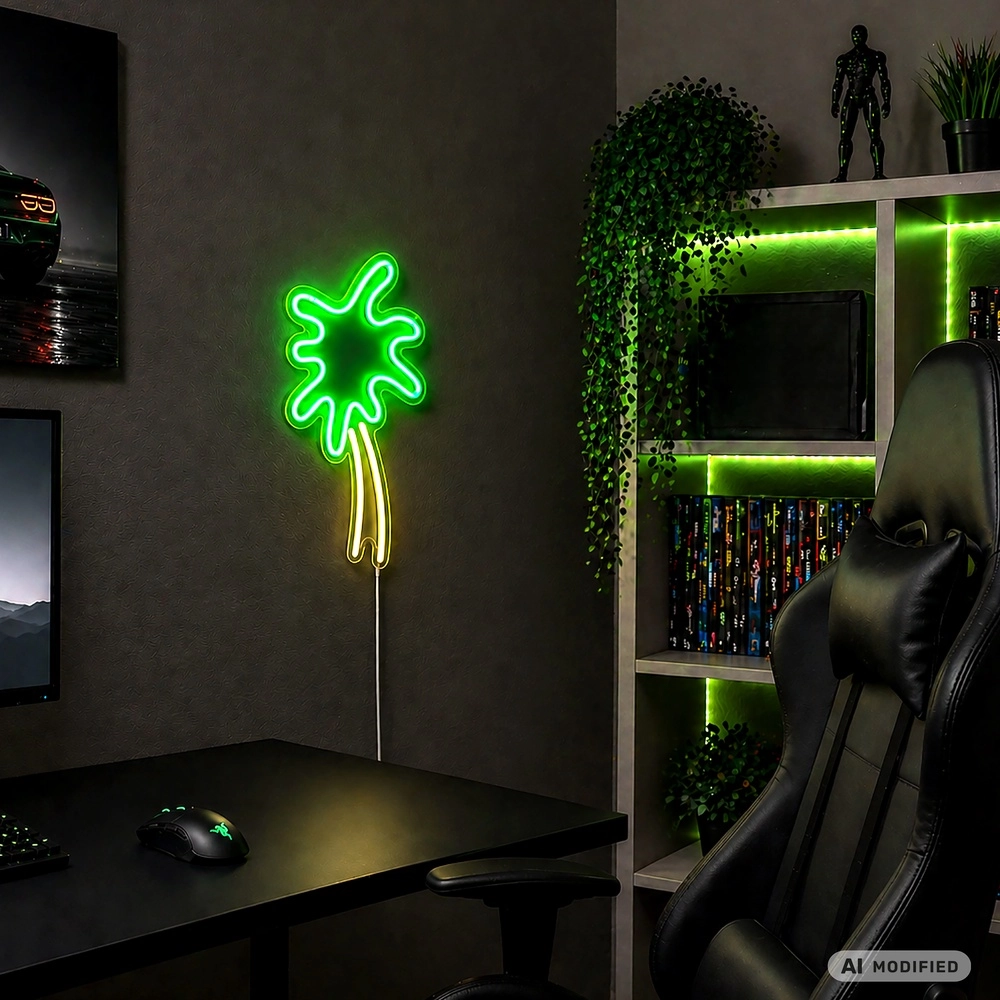 Neon-Wandlampe Neon-Tales Palme Brilliant 4004353476945