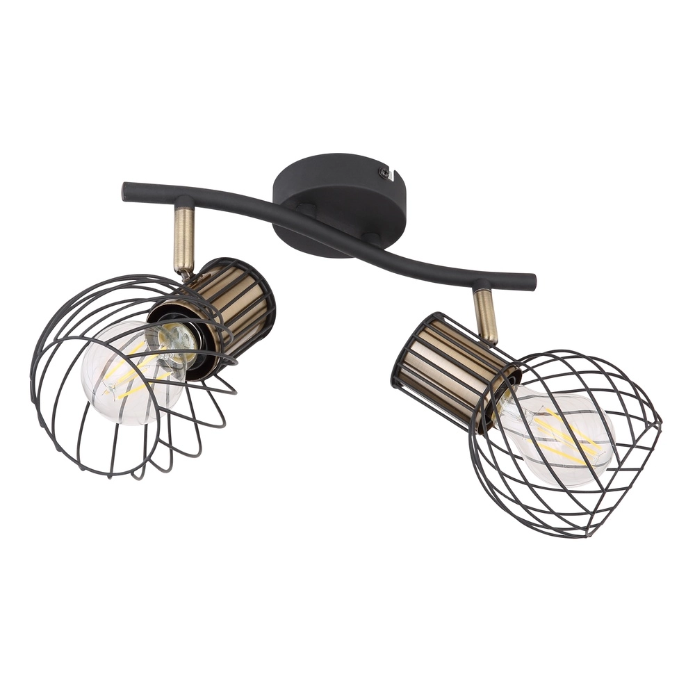 Deckenlampe Argusto 2-Licht Schwarz Globo 9007371390717