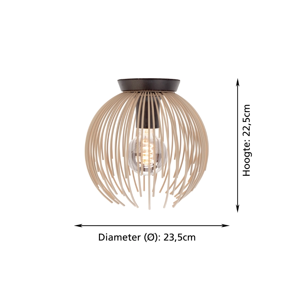 Design-Deckenleuchte Alhabia Ø 23,5cm sandbraun Stars of Light 9008606353088