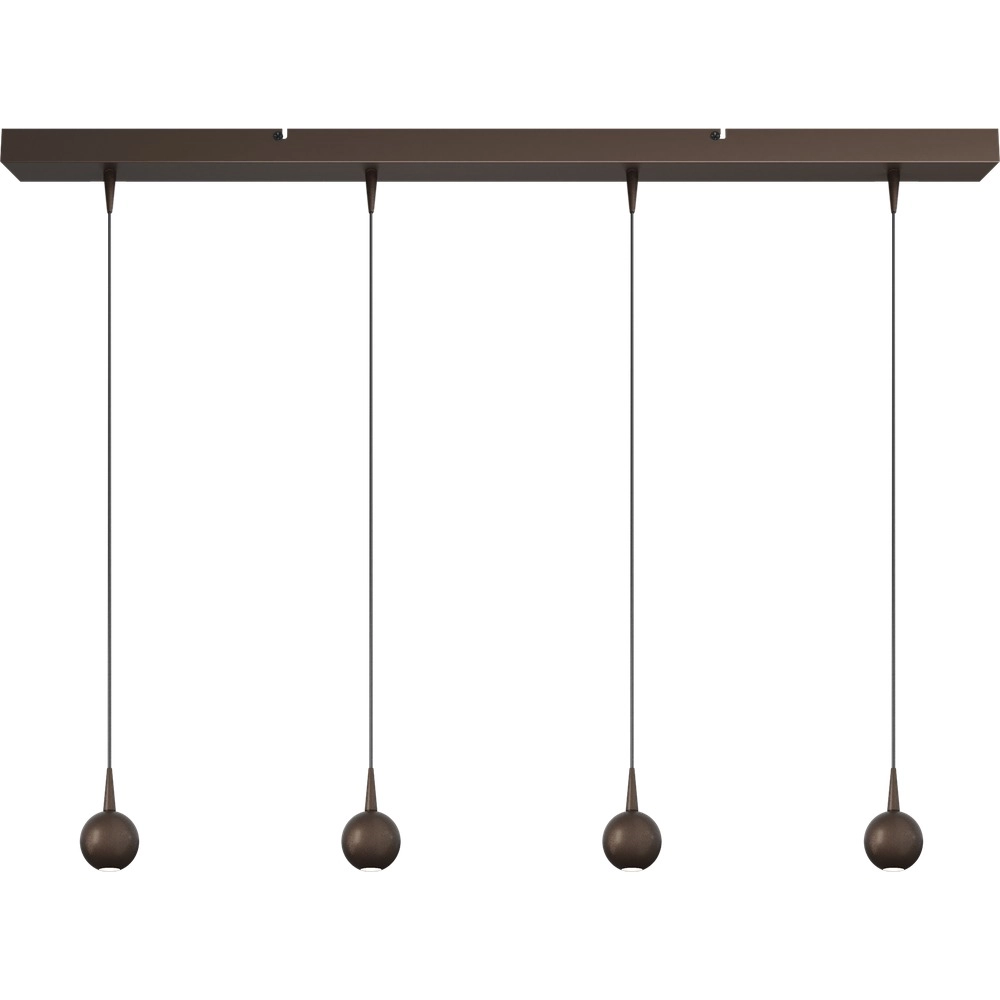 4-Licht Pendellampe Talana kakaobraun Ø 6 cm DTW