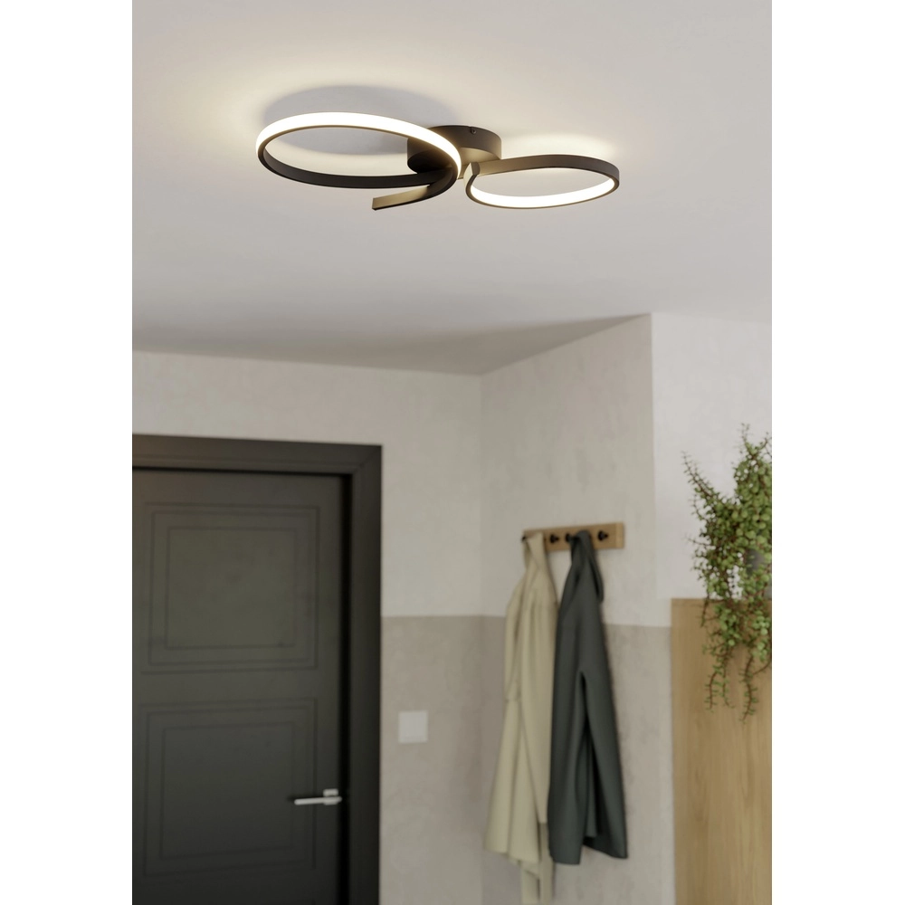 Moderne LED-Deckenbeleuchtung Serpins 60 cm – Schwarz Eglo 9008606313655