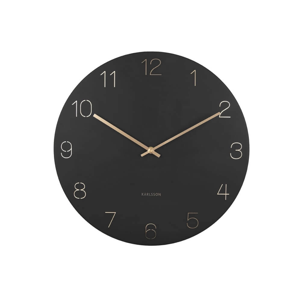 Wanduhr Charm schwarz - Ø 40cm Karlsson 8714302691942