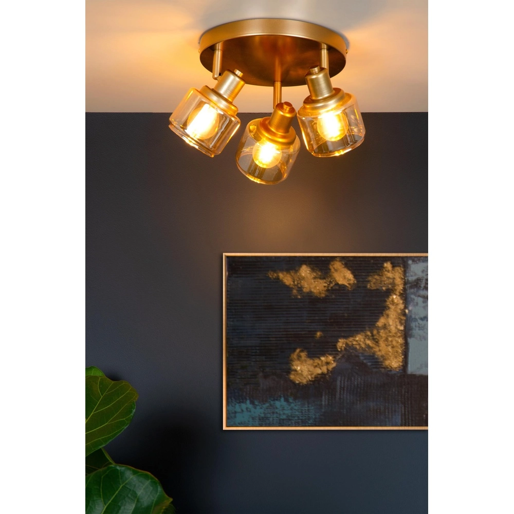 Deckenlampe Bjorn 3-Licht Gold Lucide 5411212771261