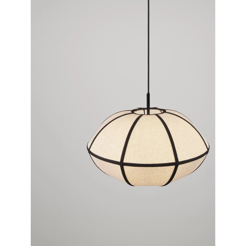 Pendellampe Brera schwarz mit weißem Ø 45 cm Lyora 5212017493569