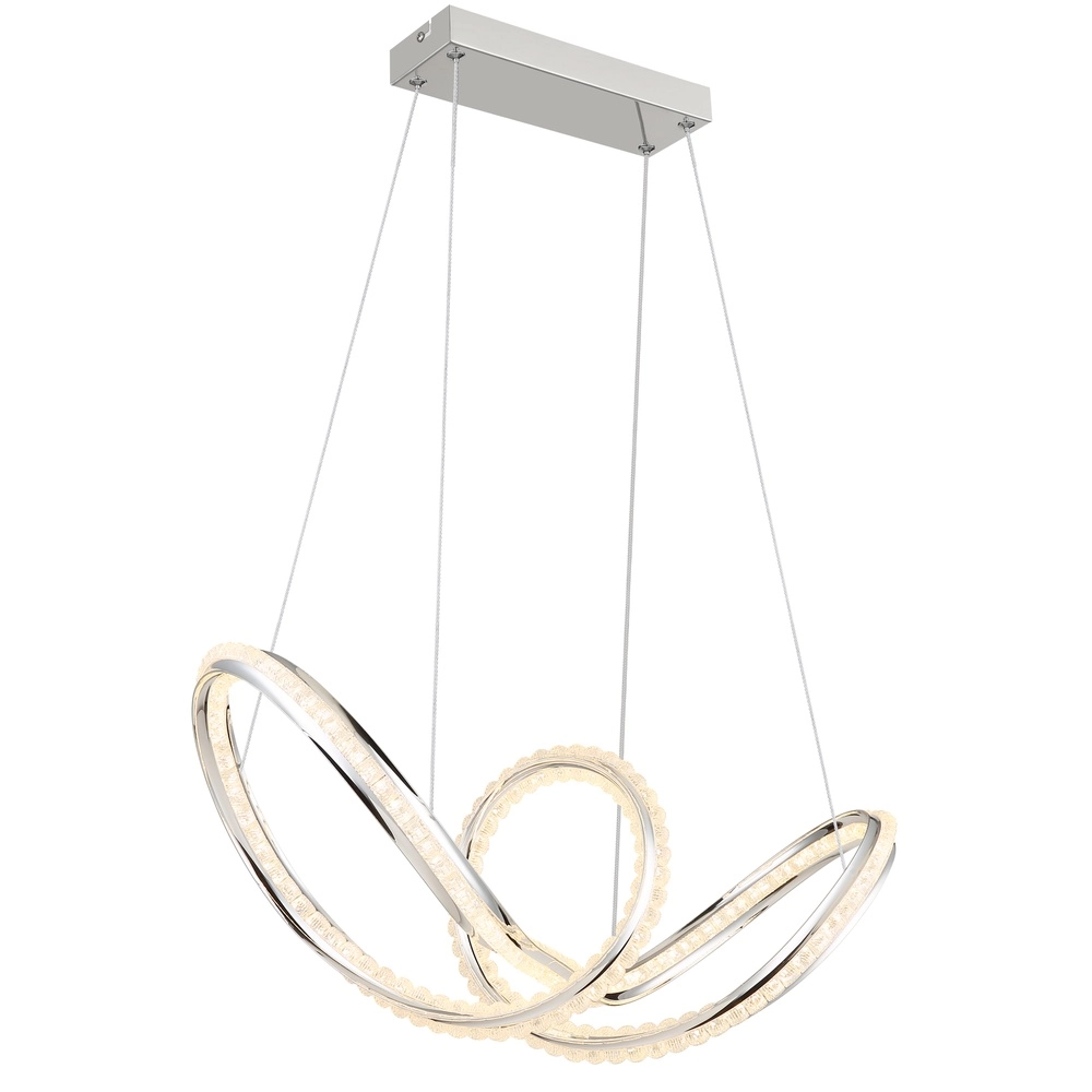 Moderne Pendellampe Evangeline Chrom Globo 9007371583201