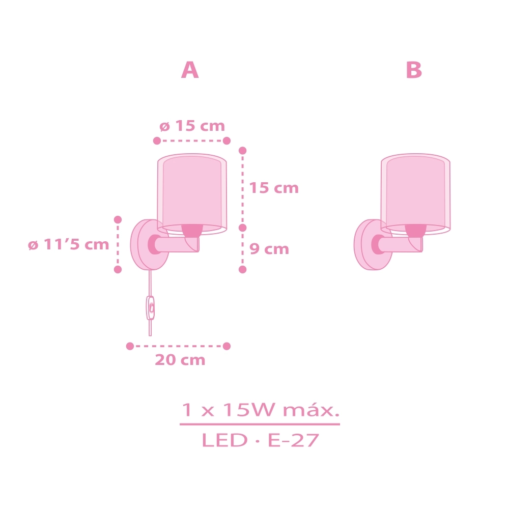 Wandleuchte Hello Kitty & Friends rosa Dalber 8420406412597
