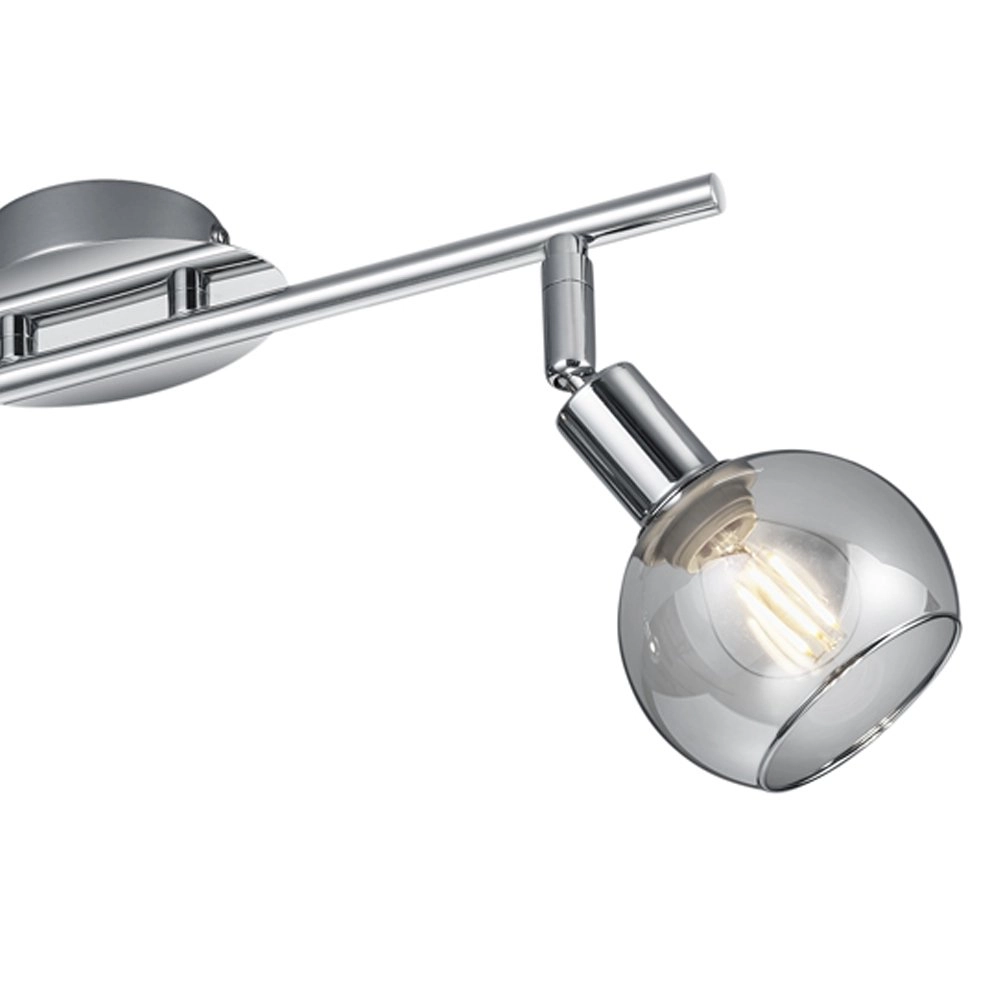 Deckenleuchte Chrom Brest 2 Licht einstellbar Trio 4017807434170