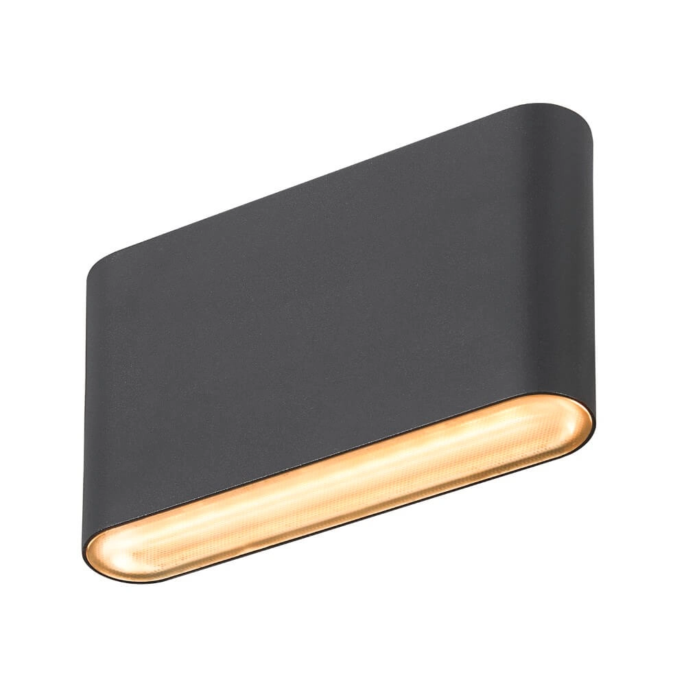 LED-Wandstrahler Oval 14 Oben und unten – schwarz