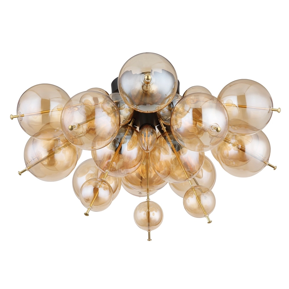 Einzigartige Deckenlampe Udo Bernsteinglas Globo 9007371446636