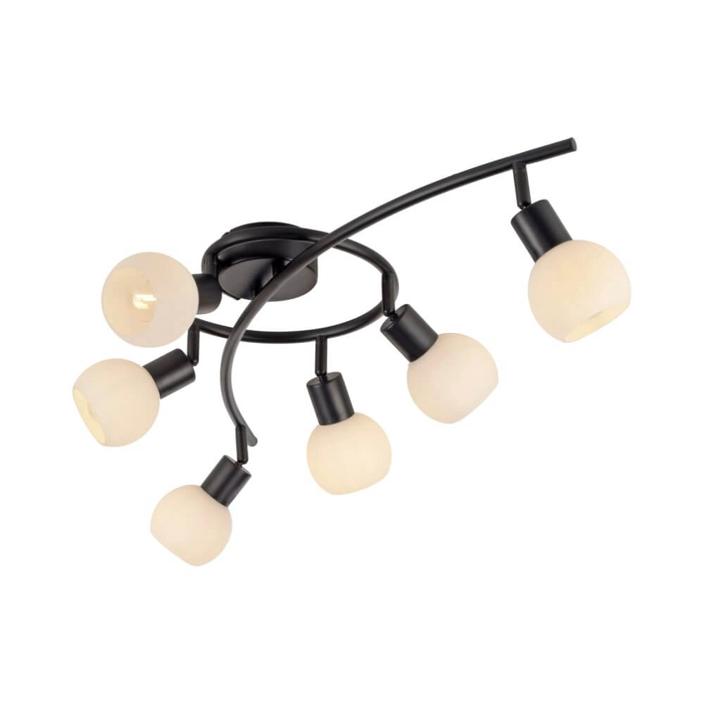 Schwarze Deckenleuchte Loki 6-Licht Just Light 4043689000806
