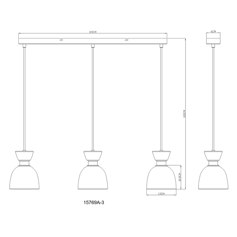 Design-Pendellampe Massey Kaffeebraun 3-Licht Globo 9007371533503