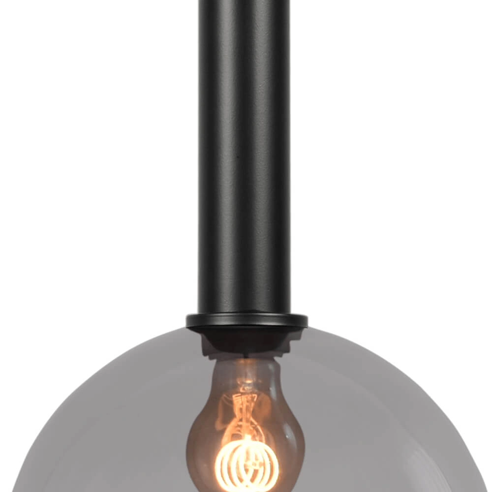 Hängelampe Ø 25cm Bella 2 Schwarz mit Rauchglas Masterlight 8718121260549