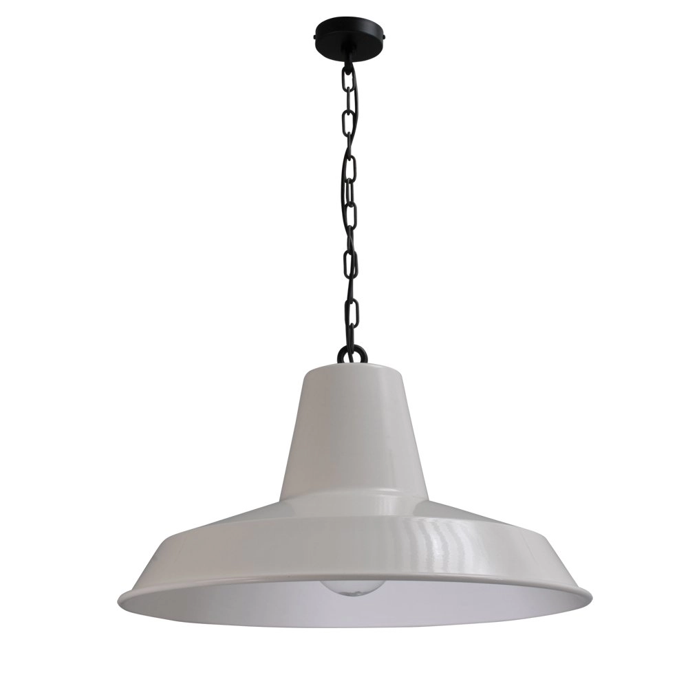 Pendelleuchte Prato XXL Industria 67 weiß mit schwarz