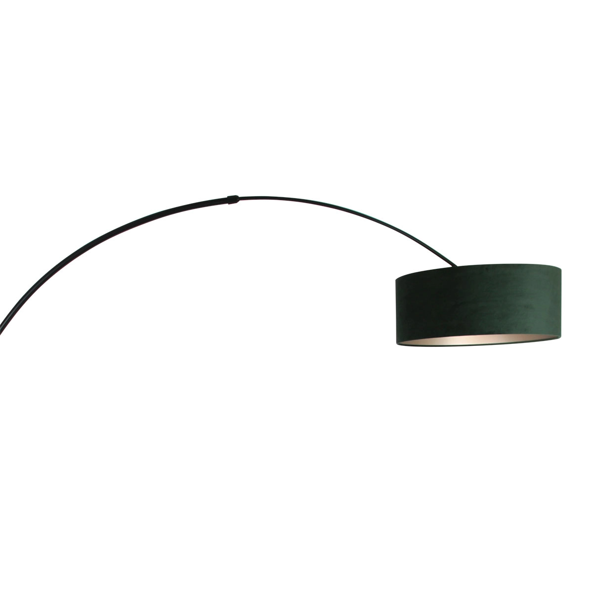 Bogenlampe Sparkled schwarz mit velourgrüner Kapuze Steinhauer 8712746145977